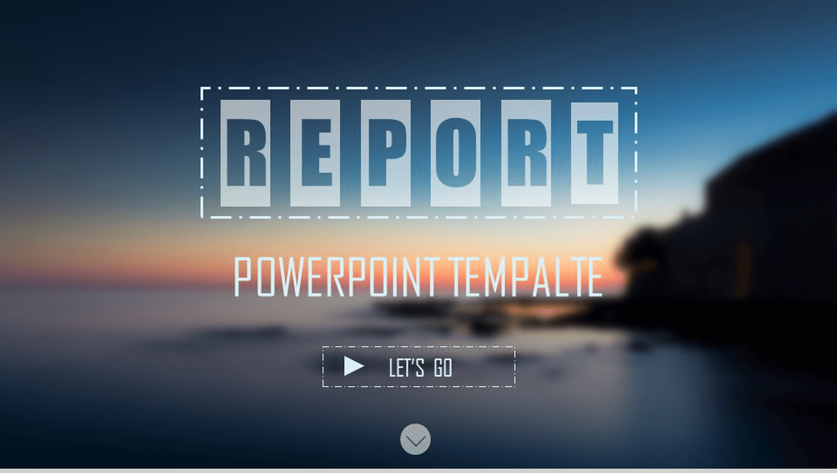 文艺晚霞欧美商务主题PPT模板