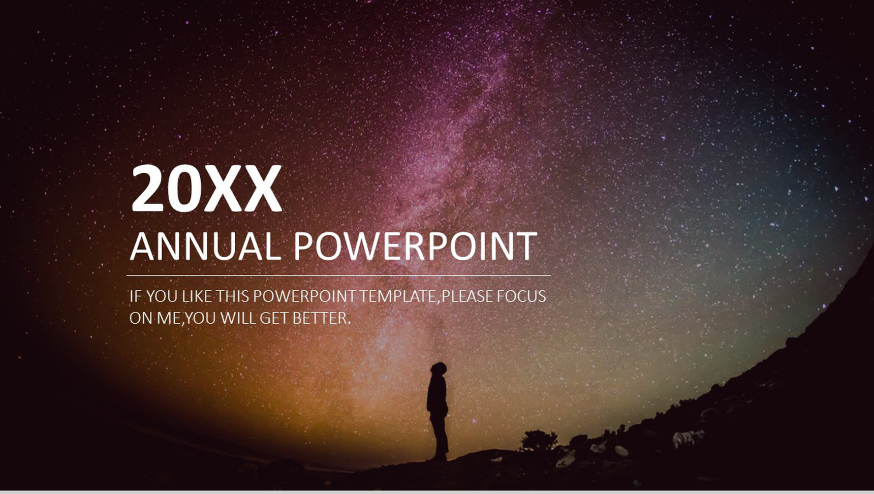 项目策划简约大气浪漫星空PPT模板